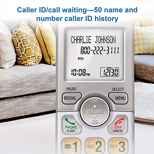 DECT 6.0 Cordless Home Phone with Backlit Display and Lighted Keypad N617