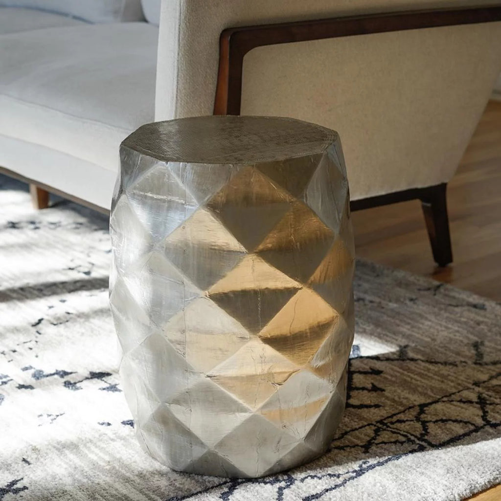 Modern Geometric Metal End Table C5953