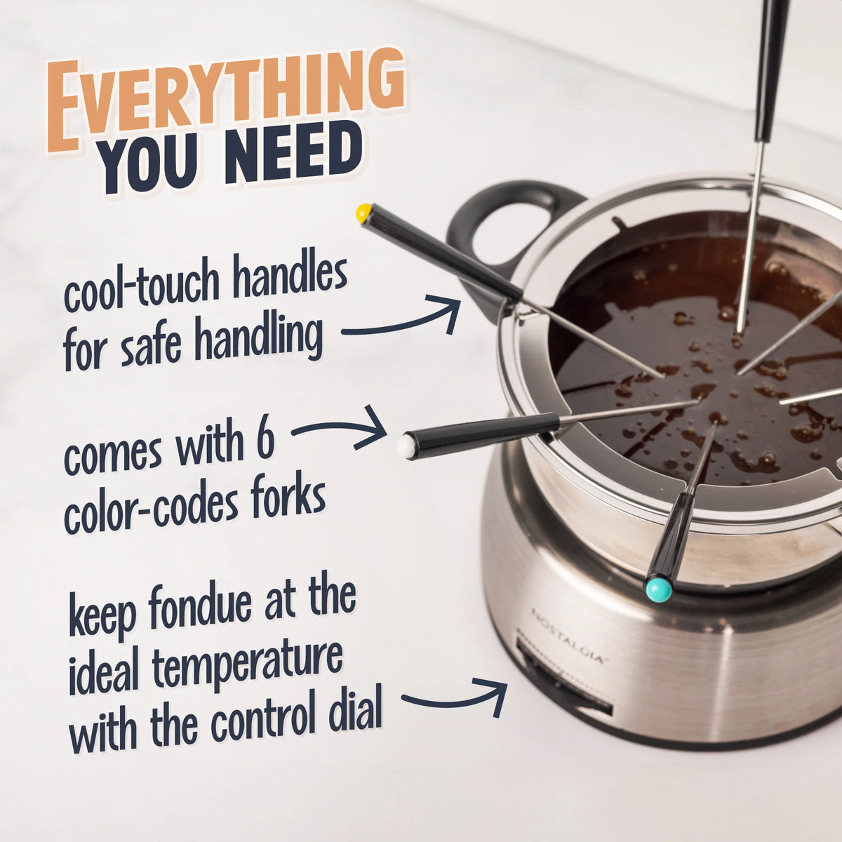 Stainless Steel Electric Fondue Pot S9881