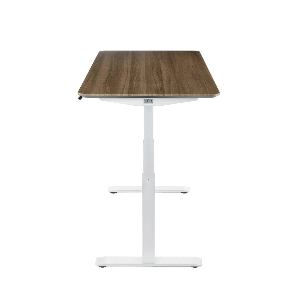 Ashwood/White Electric Height Adjustable Standing Desk O65415