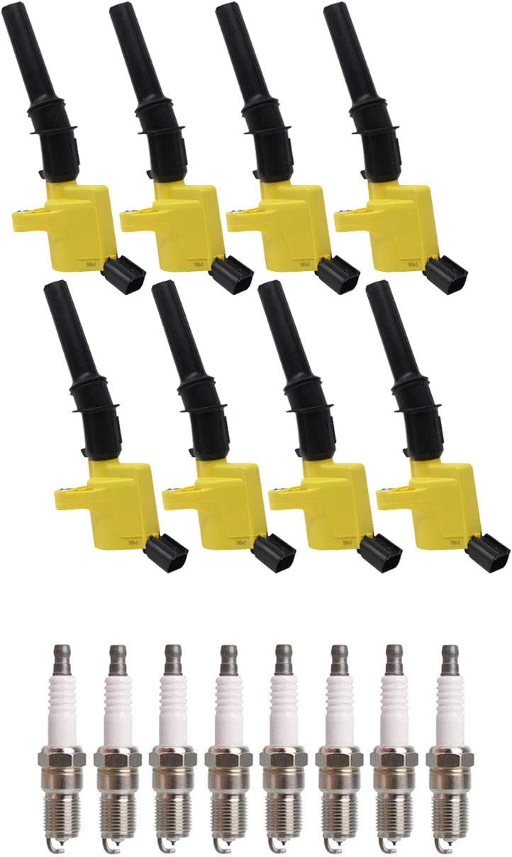 Heavy Duty Ignition Coil Pack and Platinum Spark Plug Set of 8 F152