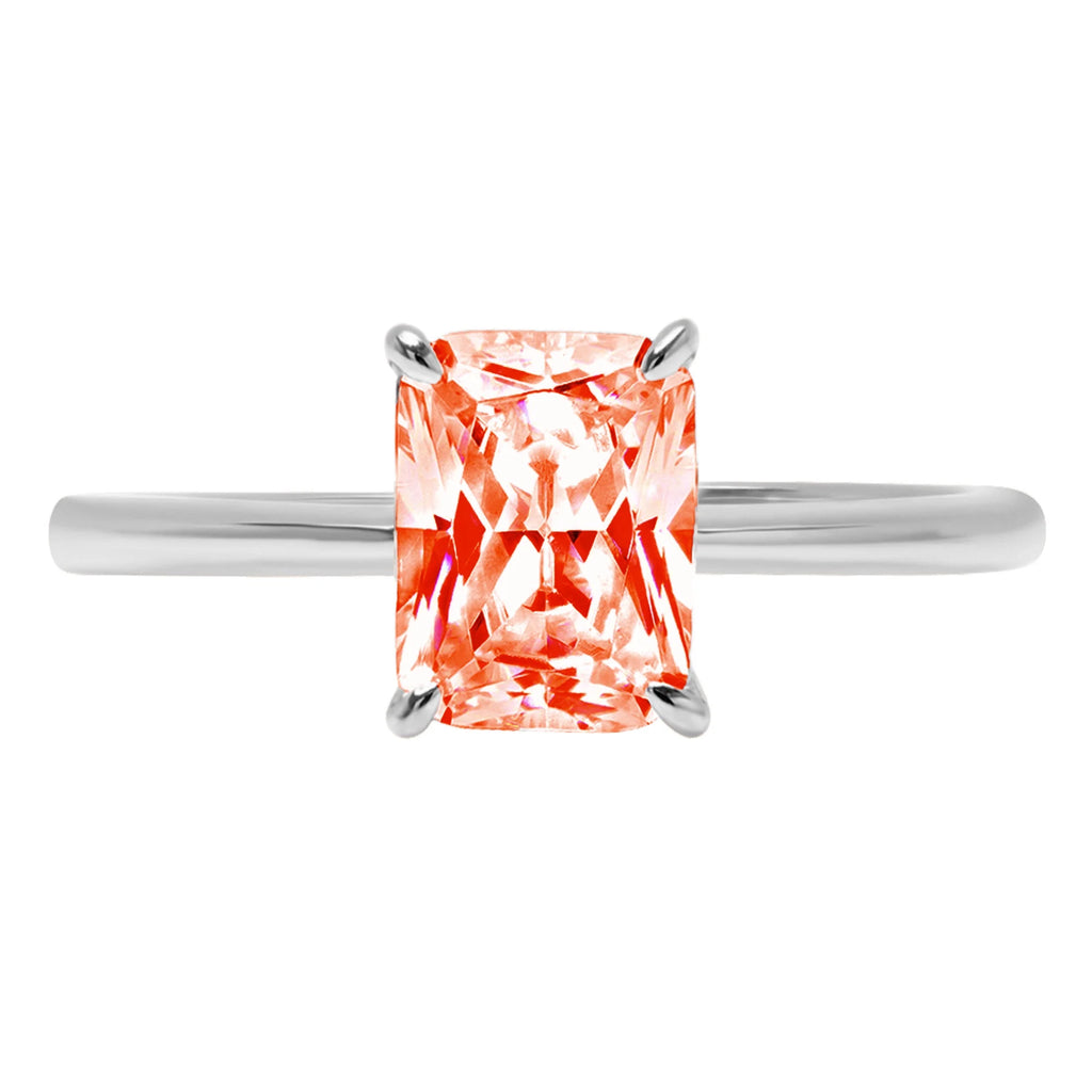 18K White Gold Solitaire Ring G436