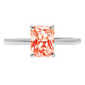 18K White Gold Solitaire Ring G436
