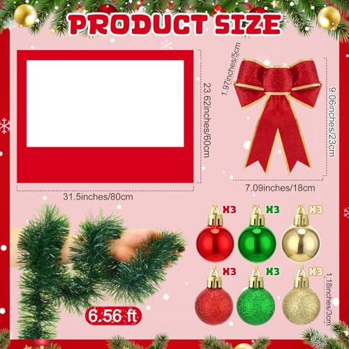 21 Pcs DIY Christmas Photo Booth Props Picture Frame 32" x 24" T7405