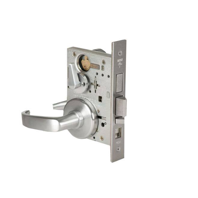 Mortise Lock with Deadbolt, Satin Chrome Finish A14390