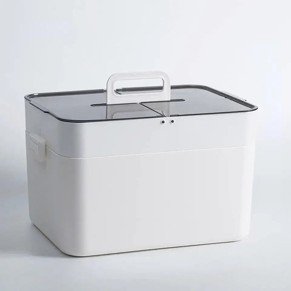 Large Double-Layer Plastic Medicine Box S523