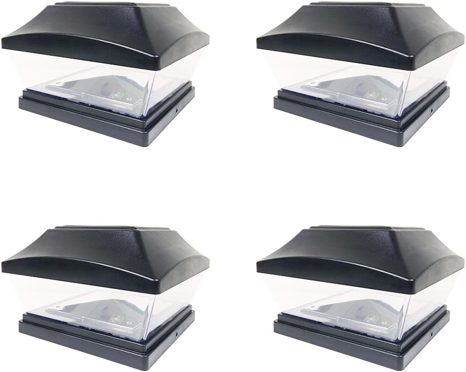 Brown 4 Pack Solar LED Post Cap Light C573