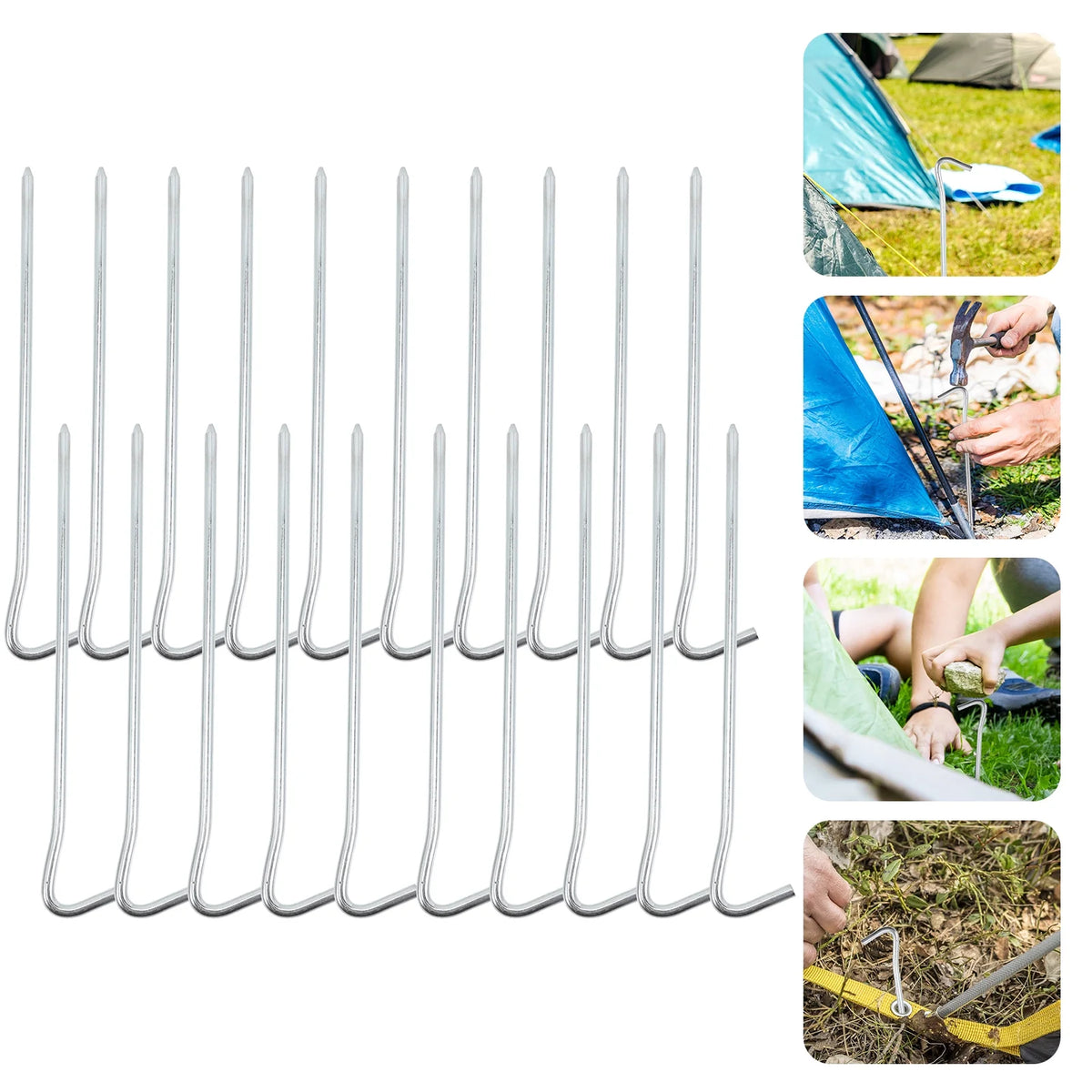 1 Set of Aluminum Tent Stakes G25636
