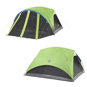 4-Person Dark Room Dome Camping Tent with Screen Room, Green F204517