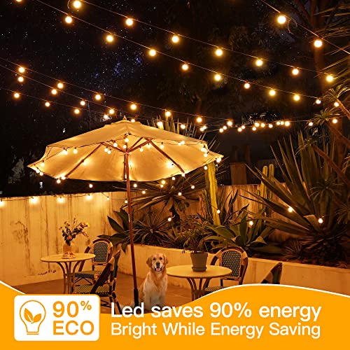 30FT 30Bulbs RGBW Color Changing Waterproof G40 String Lights B7515