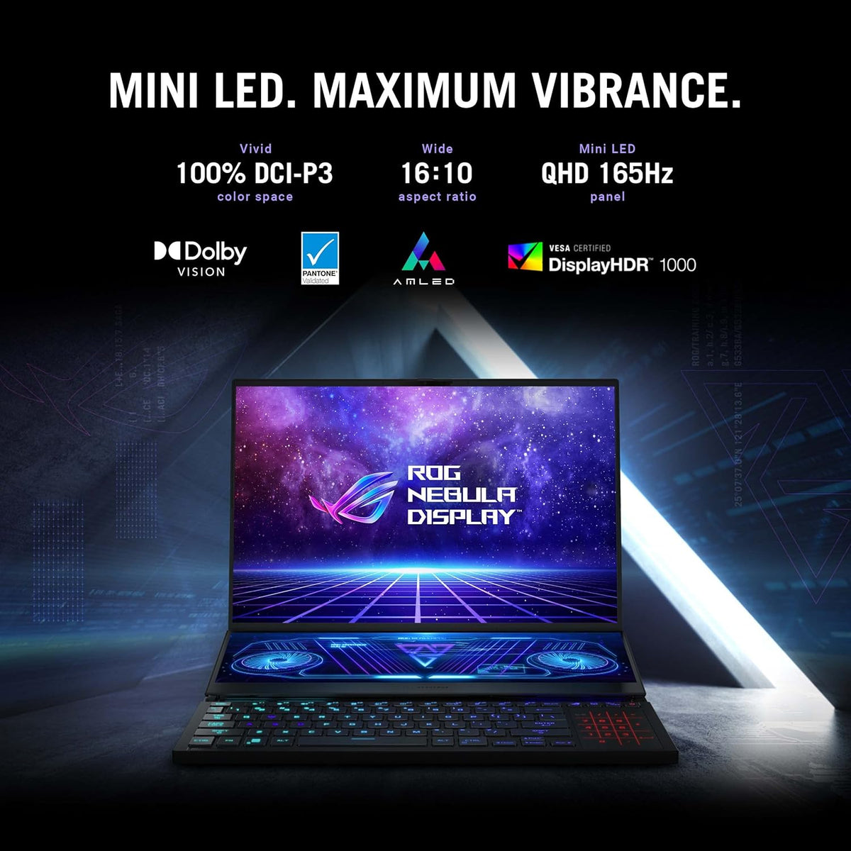16” 165Hz QHD Gaming Laptop, NVIDIA GeForce RTX 3070 Ti, AMD Ryzen 9 6900HX, 32GB DDR5, 1TB SSD, Black (Renewed) U13951