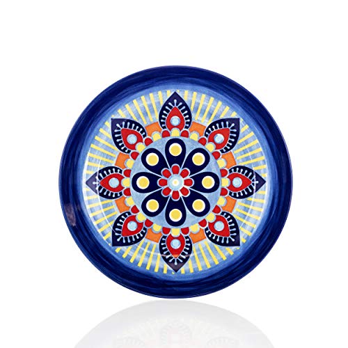 16 Piece Multicolored Round Stoneware Dinnerware Set J7370