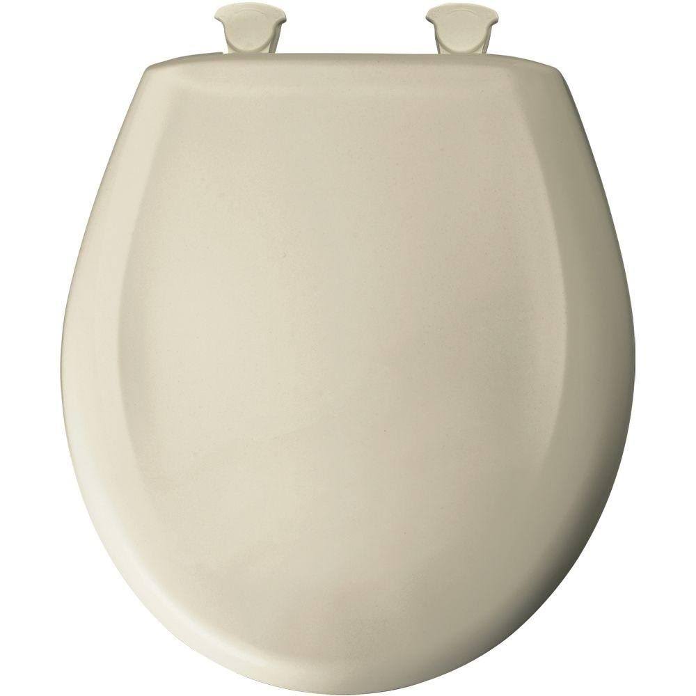 Slow-Close Round Plastic Toilet Seat Z921