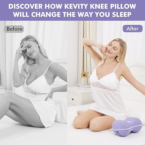 Grey Large Memory Foam Knee Pillow with Washable Cooling Cover K134850
