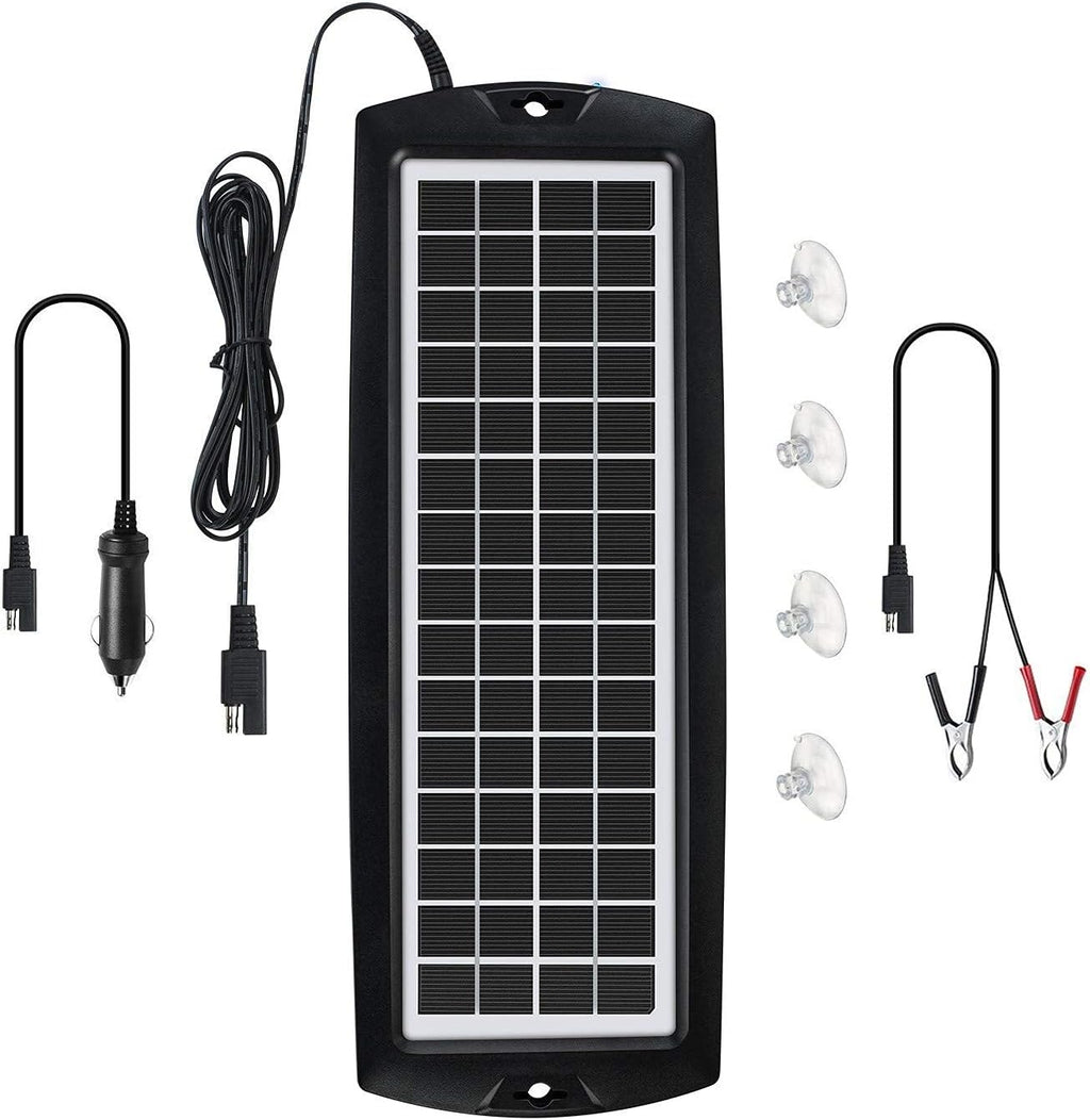 12V 8W Portable Waterproof Solar Car Battery Trickle Charger J953113