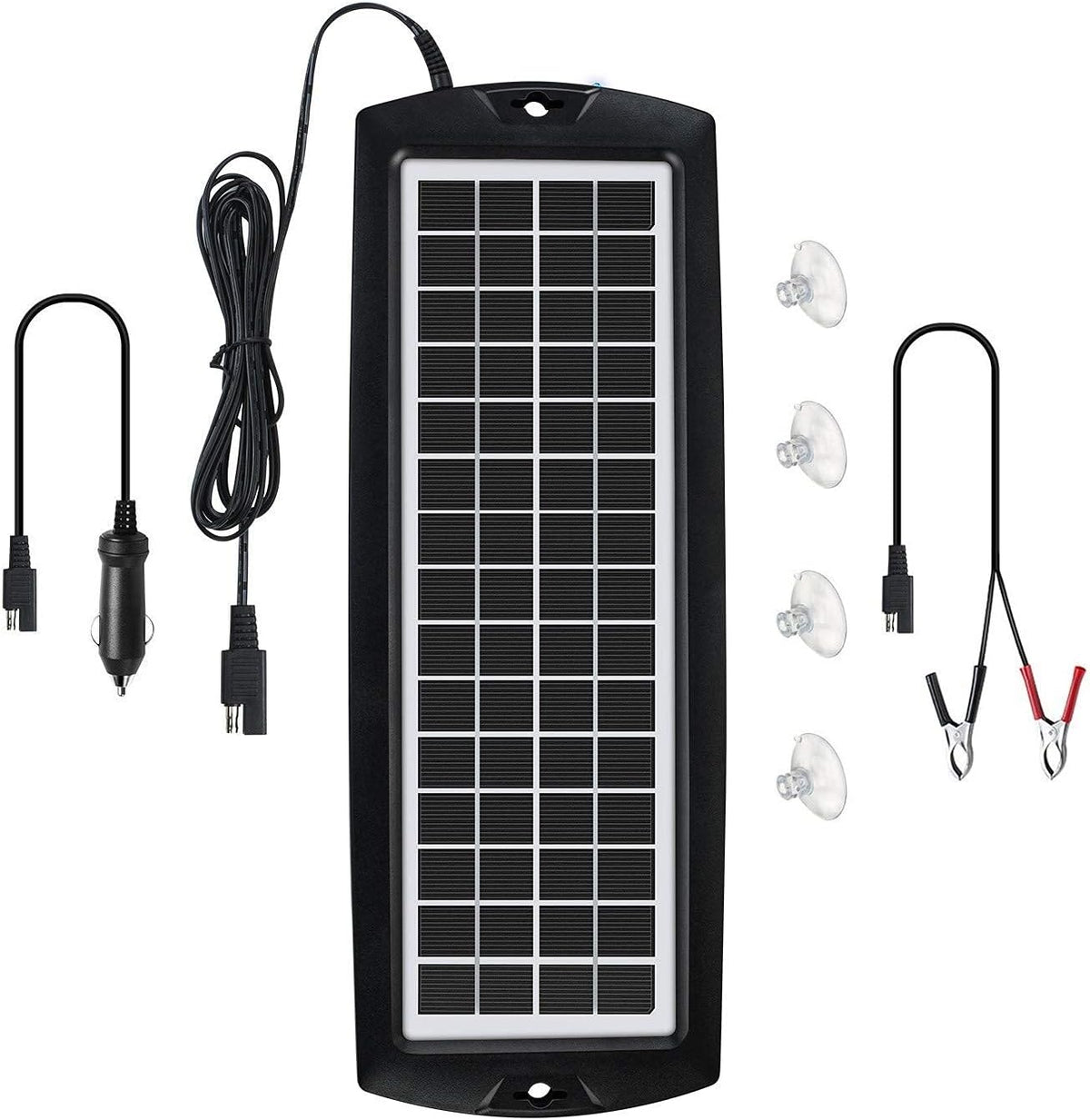 12V 8W Portable Waterproof Solar Car Battery Trickle Charger J953113