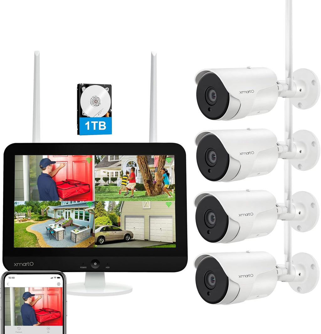 8CH Wireless Security Camera System with HD Monitor M6186