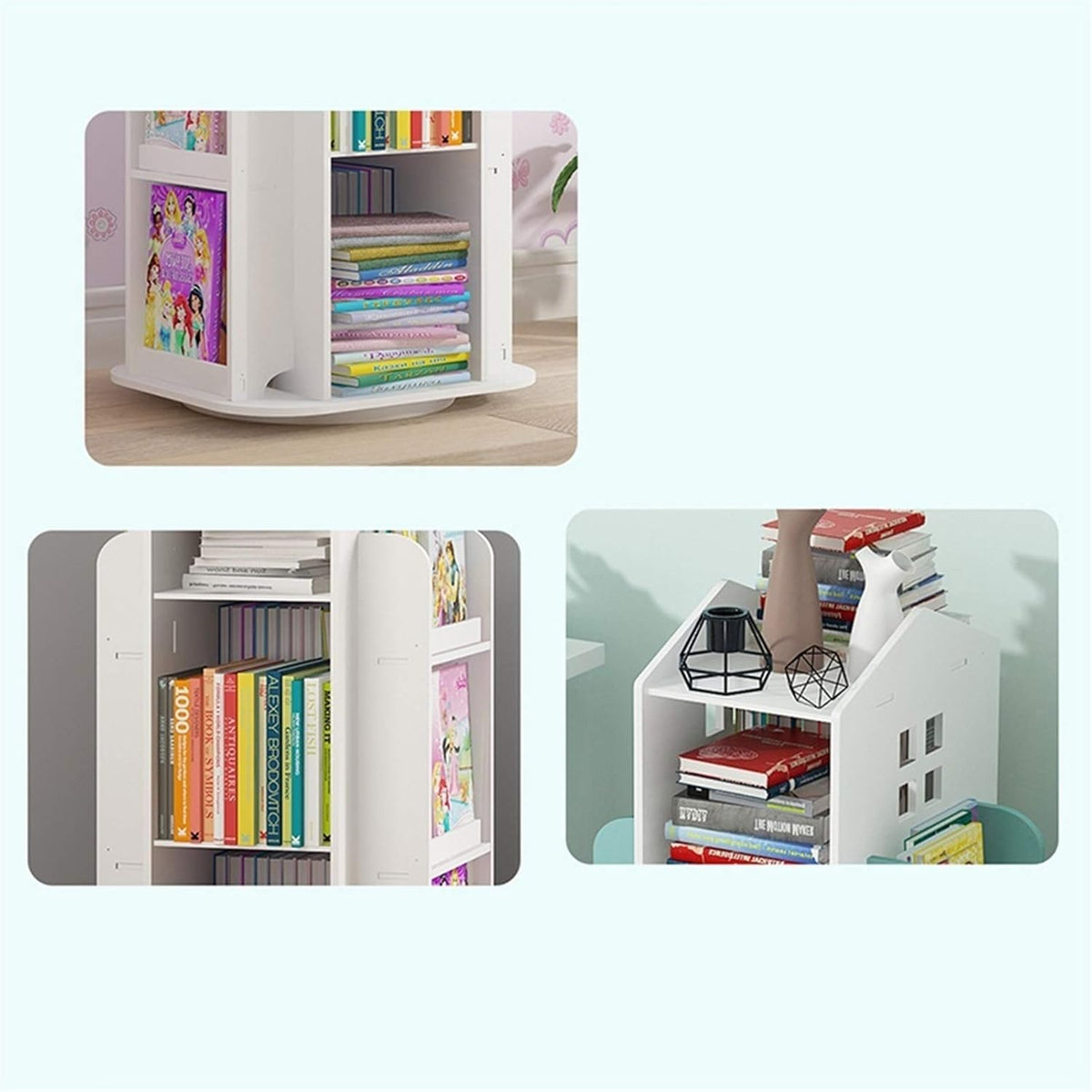 3-Tier Rotating Bookshelf Z72564