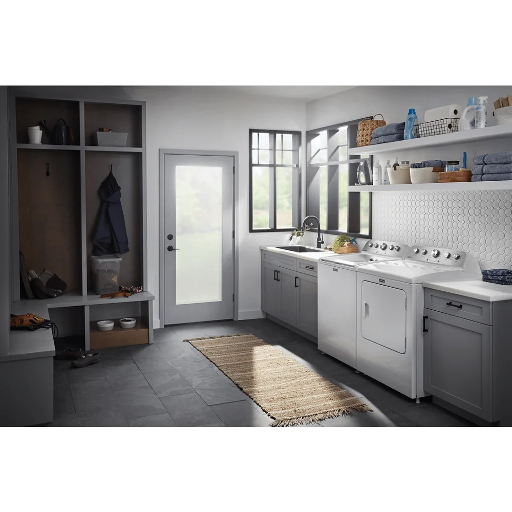 White Top Load Electric Dryer Q421