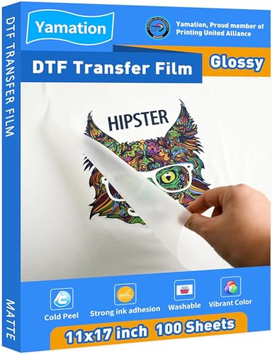 8.5" x 11" 50 Sheets Glossy Clear Cold Peel DTF Transfer Film V640371