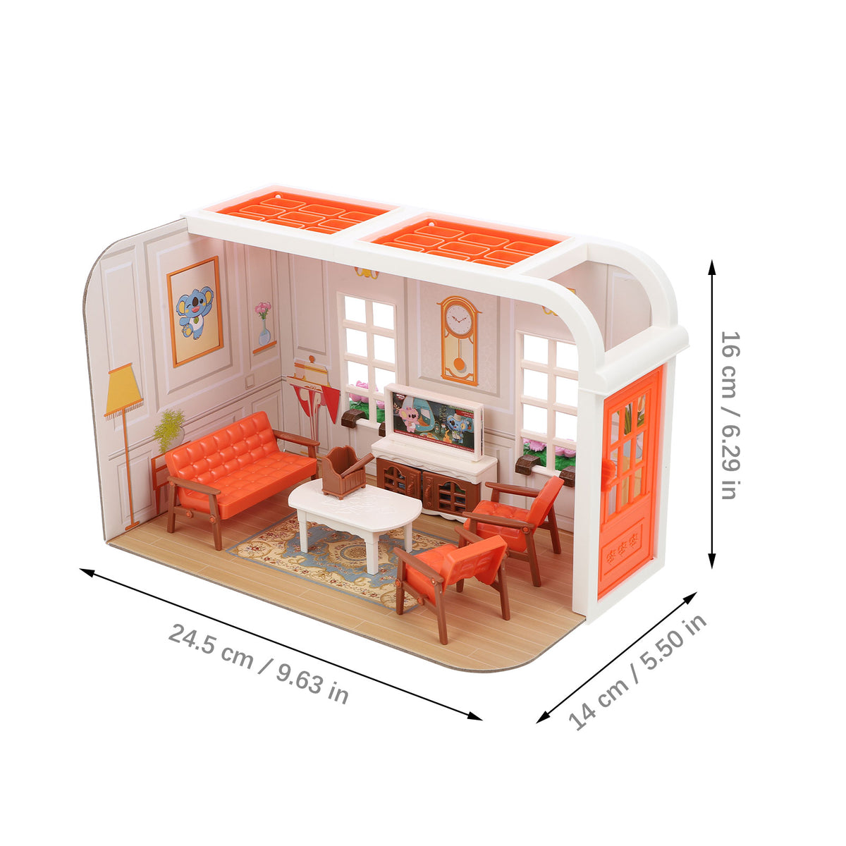 Mini Living Room Scene Toy with Furniture B10959