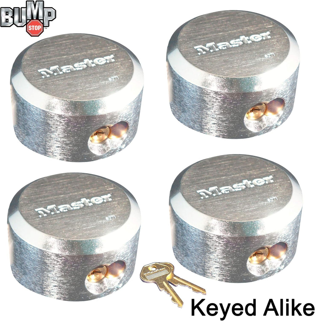 Four Pro Series Hidden Shackle Padlocks, Keyed Alike A3710
