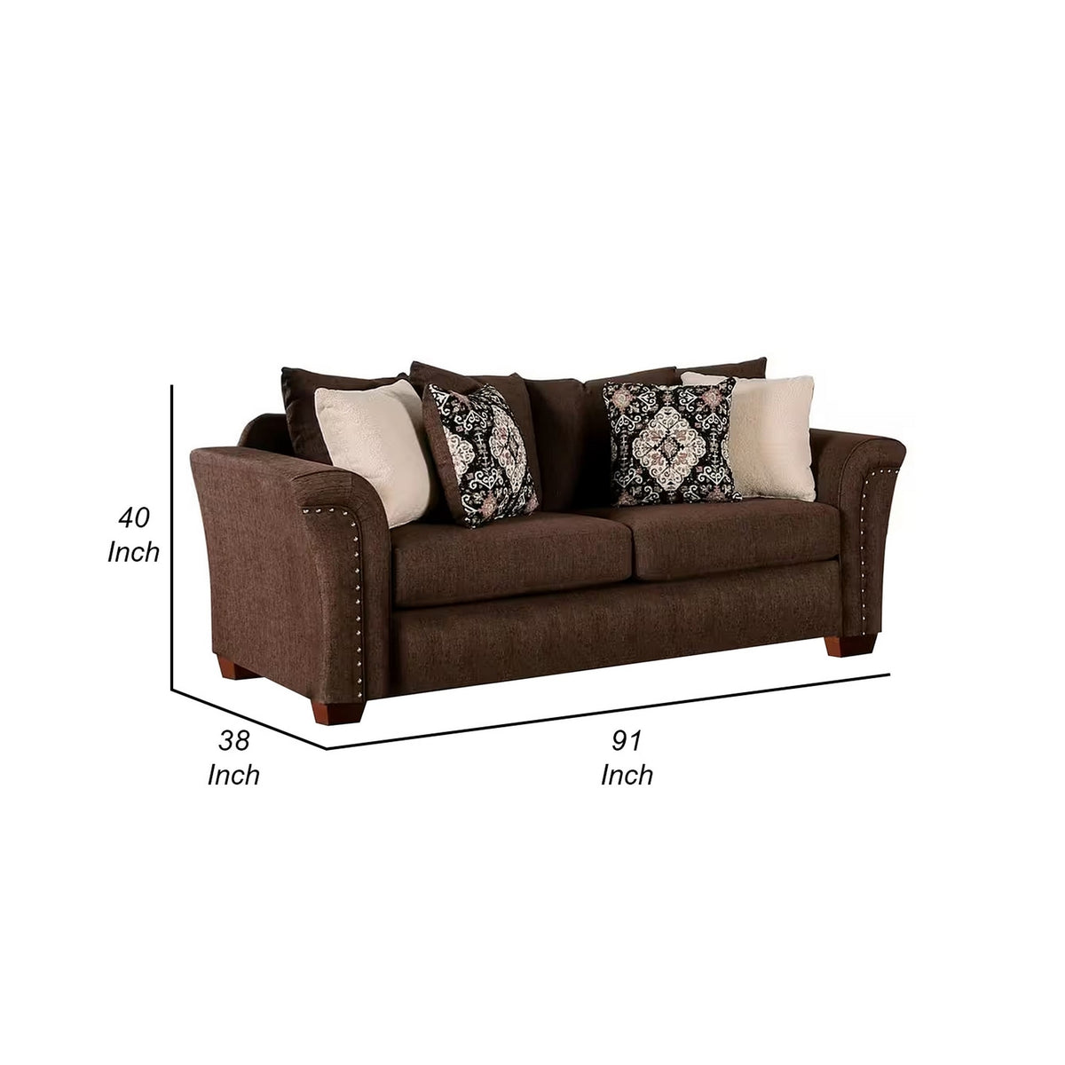 Brown Linen Modern Sofa Z20106