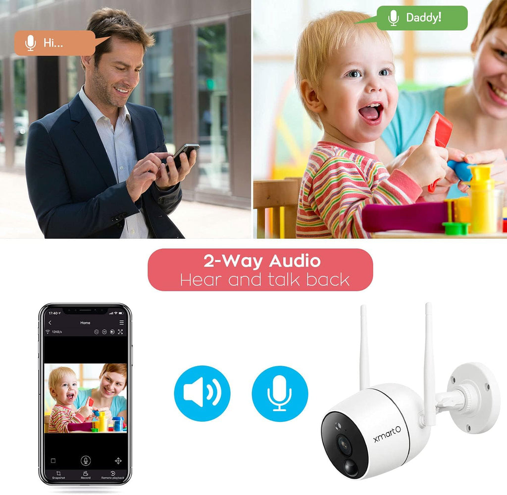 2K Wireless Security Camera with Night Vision (Pack of 2) O177973
