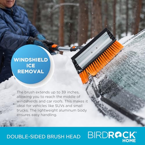 Extendable Snow Brush with Detachable Ice Scraper S7601