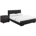 Black Upholstered Full Platform Bedroom Set C1985