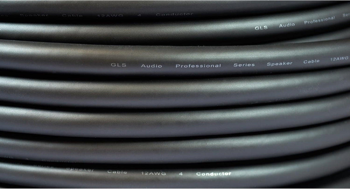 12AWG 4 Conductor Black Speaker Cable 500 ft Spool N185