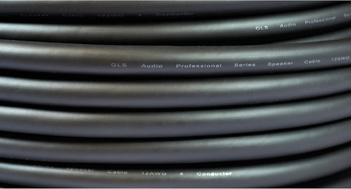 12AWG 4 Conductor Black Speaker Cable 500 ft Spool N185
