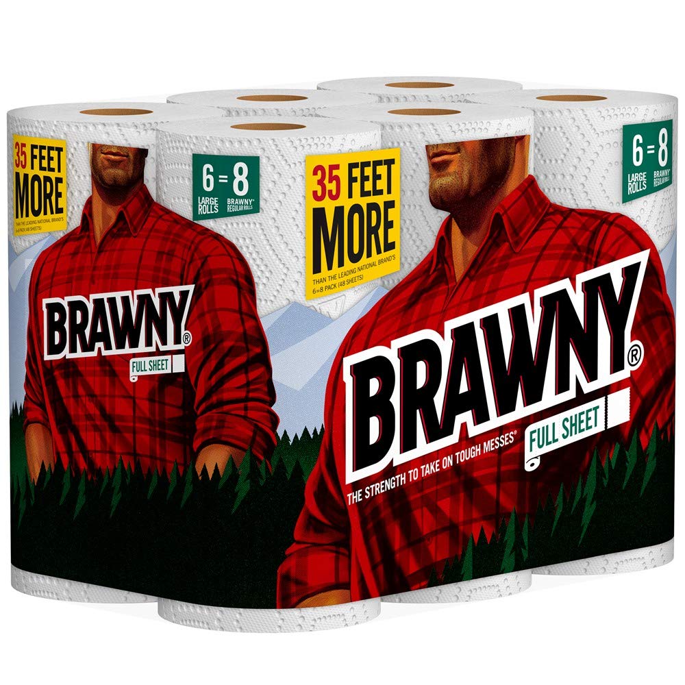 6 Large Rolls Full Sheet Paper Towels W2826