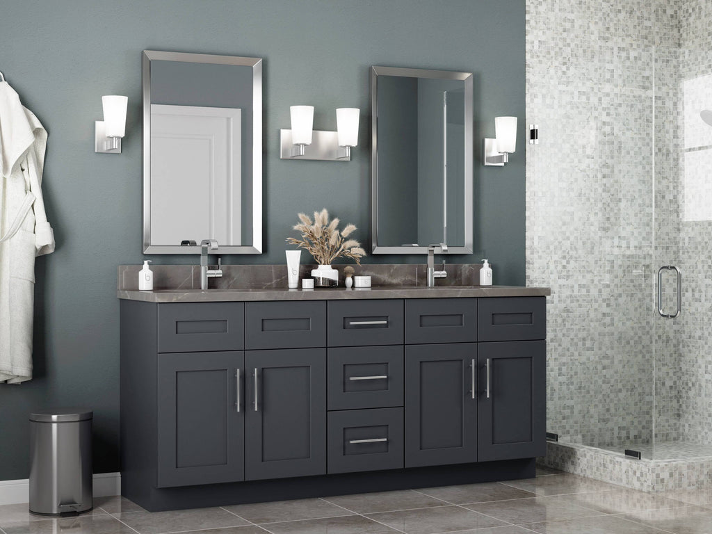 30-in W x 23.5-in H x 12-in D Gray Wall Cabinet J333