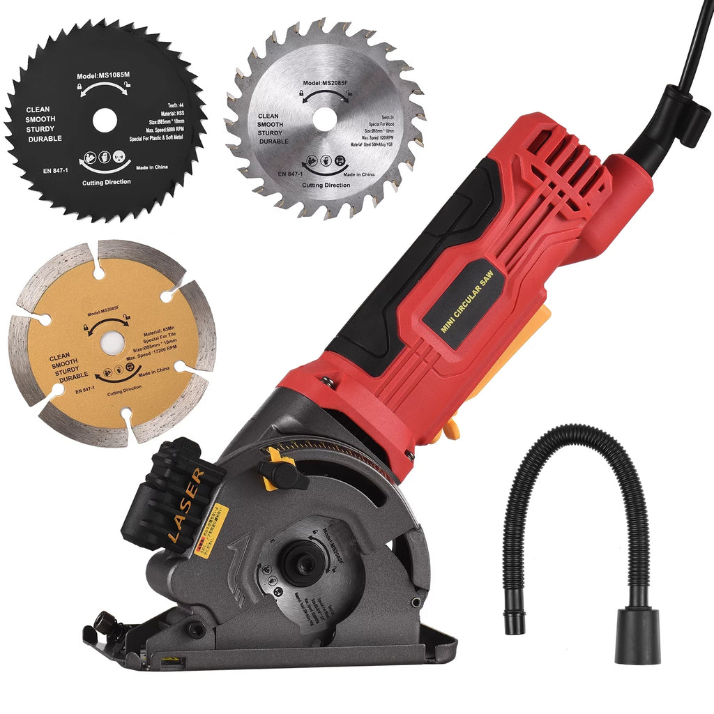 Mini Circular Saw 4.8Amp 3700RPM with Guide Scale Ruler I381