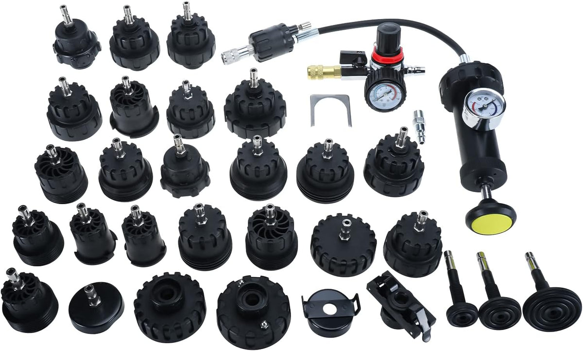 33Pcs Radiator and Cap Pressure Tester Kit Vacuum Type Cooling System Kit H756147