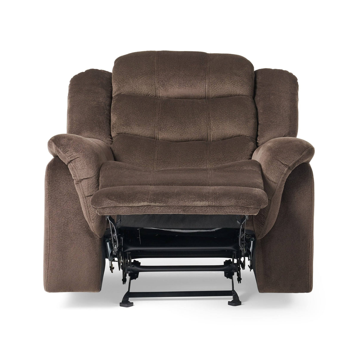 Grey Fabric Glider Recliner Club Chair G8373