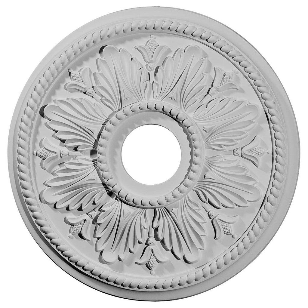 Edinburgh Ceiling Medallion, Hand-Painted Warm Silve P839