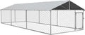 Large Heavy Duty Dog Kennel with Waterproof Cover, 19.7' x 7.5' x 4.9' C8184