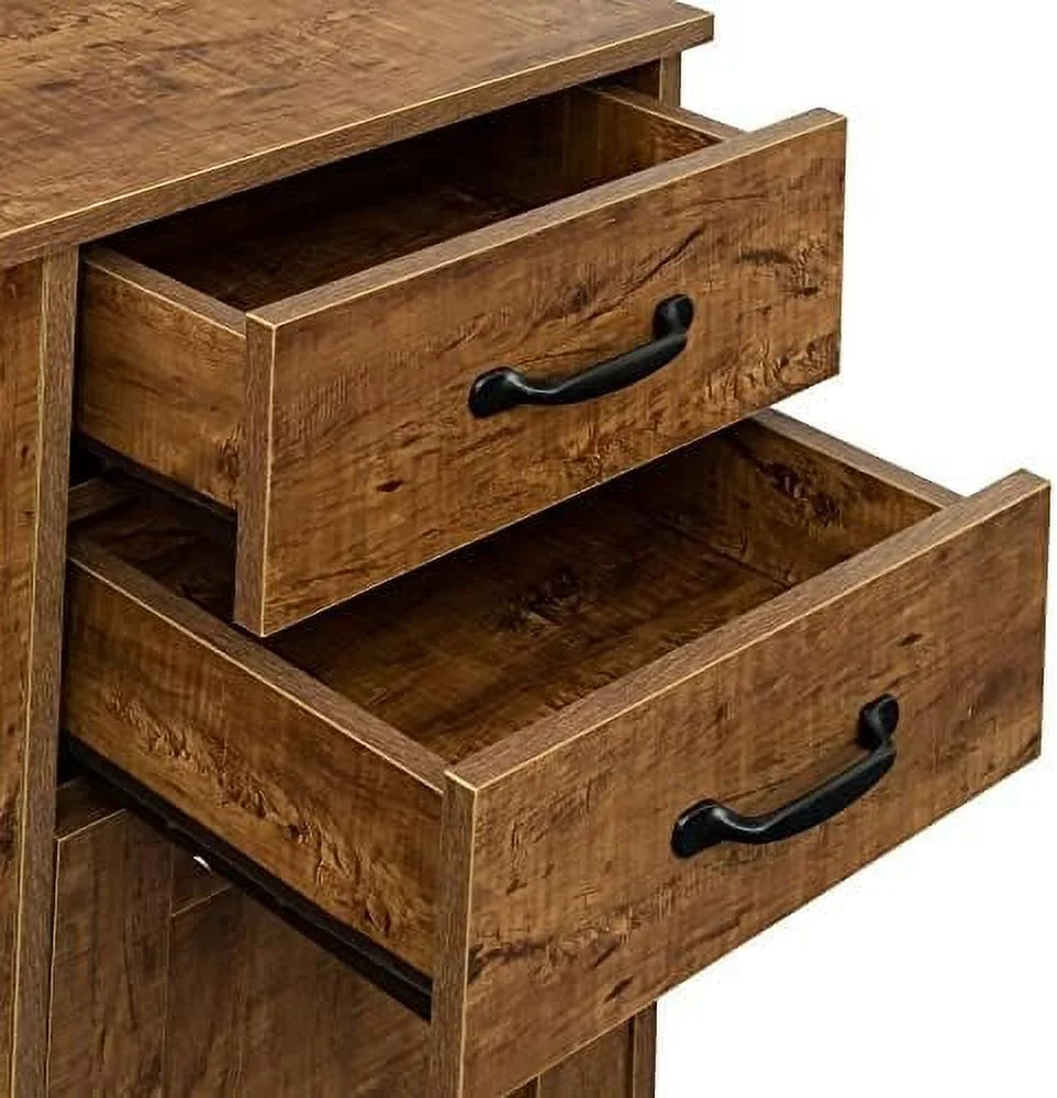 Mid-Century Coffee Cabinet Sideboard Buffet Accent Console Table Oak N3386