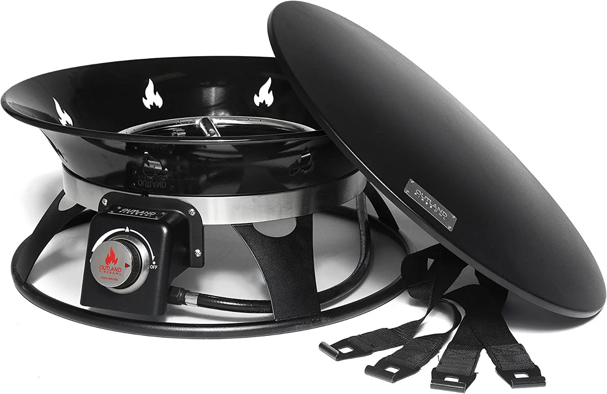 Portable Propane Fire Pit 21-inch 58,000 BTU with Cover & Carry Kit E540