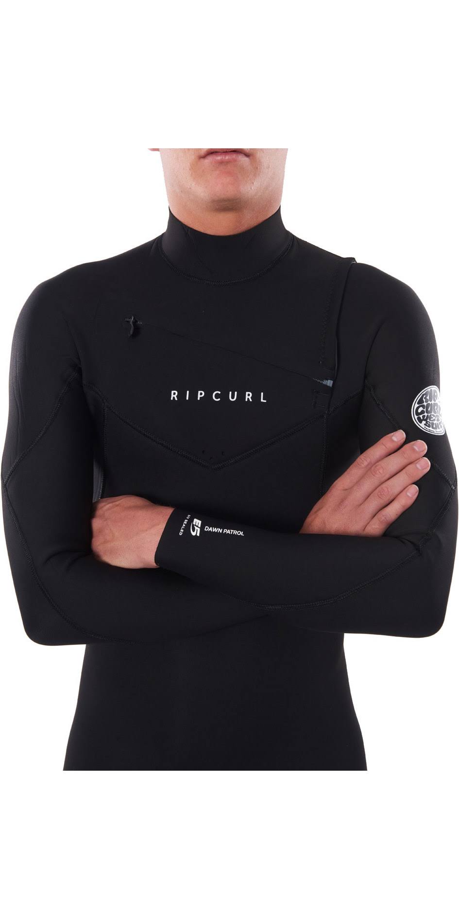 Black 4/3mm Chest Zip Wetsuit V671