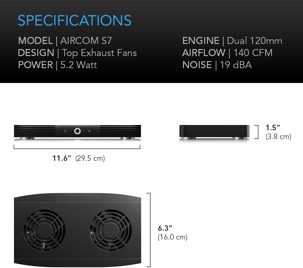 Quiet Cooling Fan System for AV Cabinet Components V277