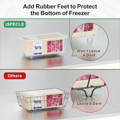 4 Pack Small Stackable Black Freezer Organizer Bins K945