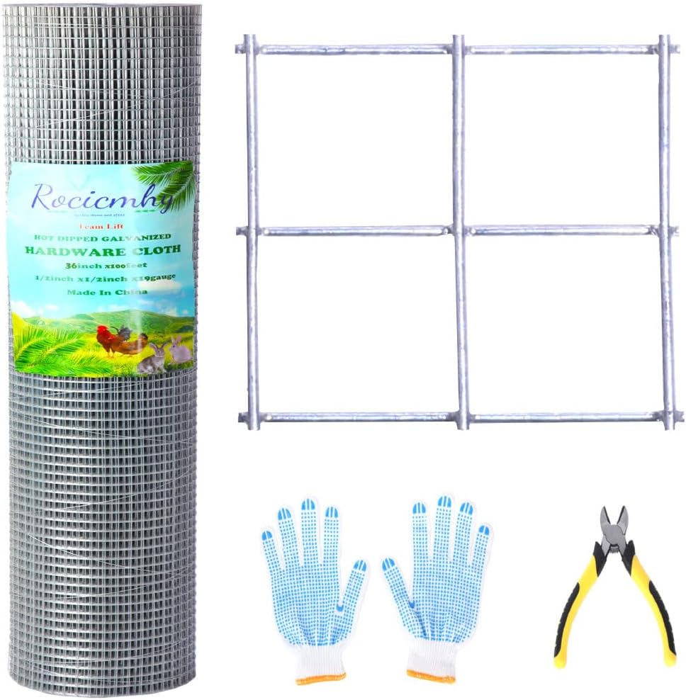 36x50 1/2 In 19Ga Hot Dipped Galvanized Welded Wire Mesh Roll Pack of 2 C3138