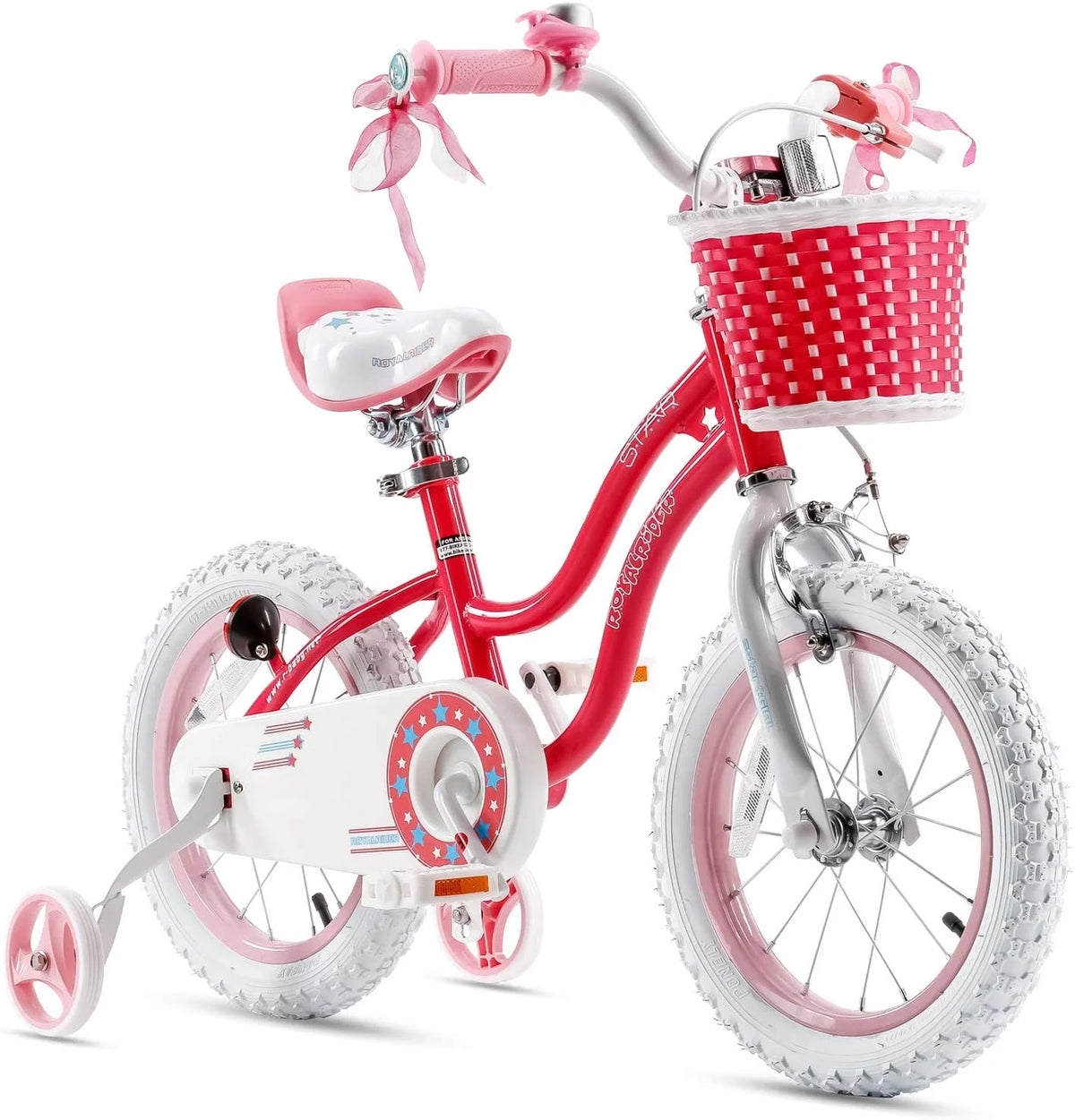 Blue 14 In Kids Bike with Basket and Training Wheels Z555574