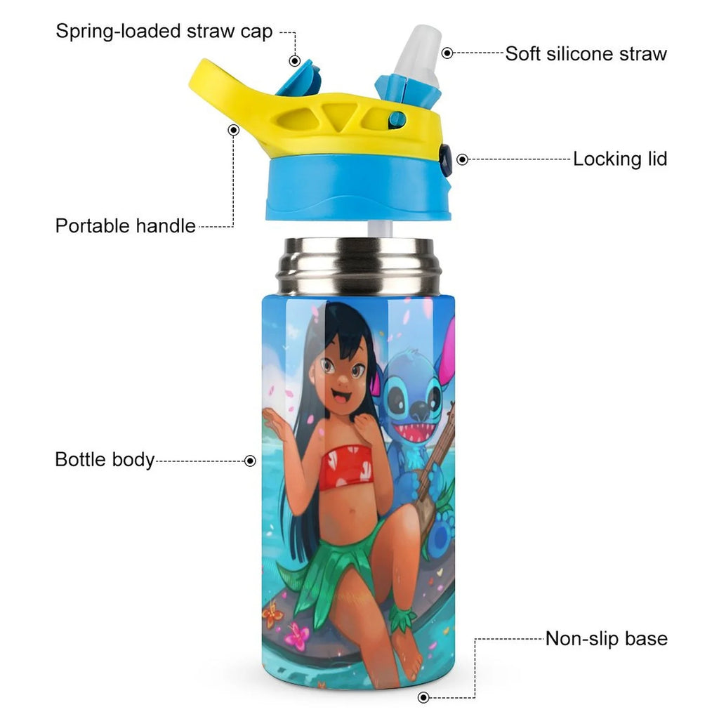 Stainless Steel Vacuum Insulated Water Bottle With Straw A581