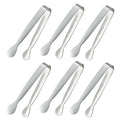 6PCS 4.25Inch Stainless Steel Small Tongs Q83936
