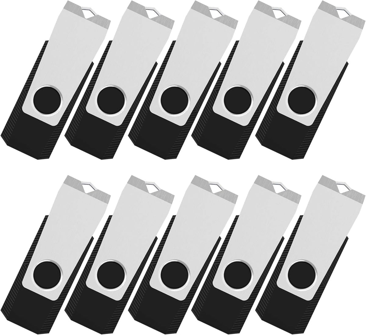 100 Pack 8GB USB 2.0 Flash Drive Black N374909