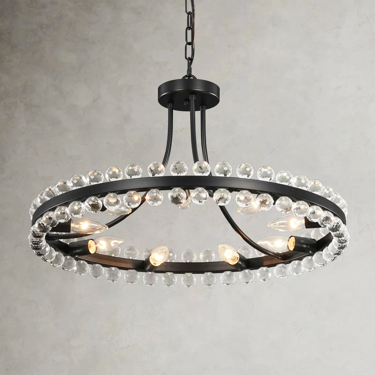 9-Light Dimmable Crystal Chandelier S874